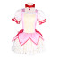 Puella Magi Madoka Magica Madoka Kaname Deluxe Costume - White Pink Dress Madoka Kaname Cosplay