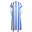 Muslim Costume - Blue White Striped Kaftan Robe Muslim Cosplay