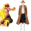 One Piece Portgas D Ace Costume - Brown Coat Shorts Portgas D Ace Cosplay
