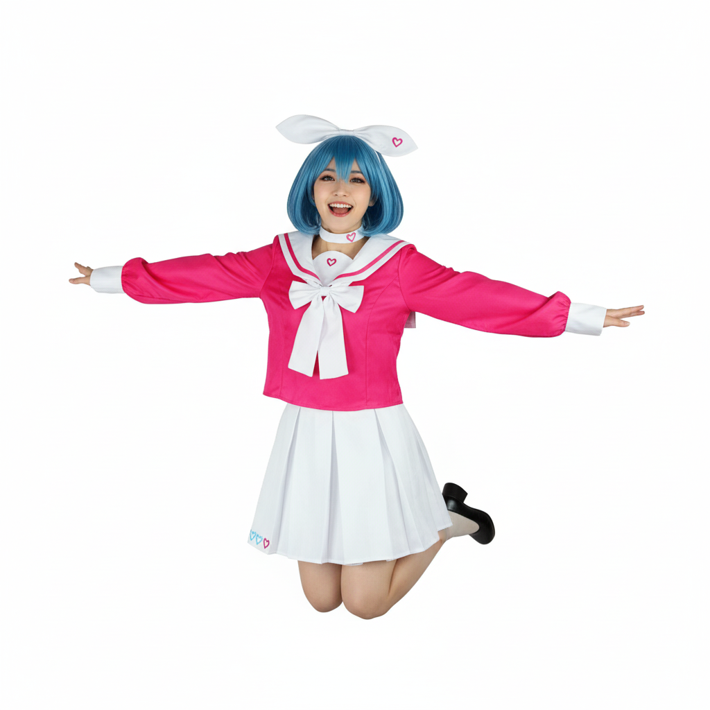 Blue Archive Arona Costume - Pink Shirt Skirt Arona Cosplay