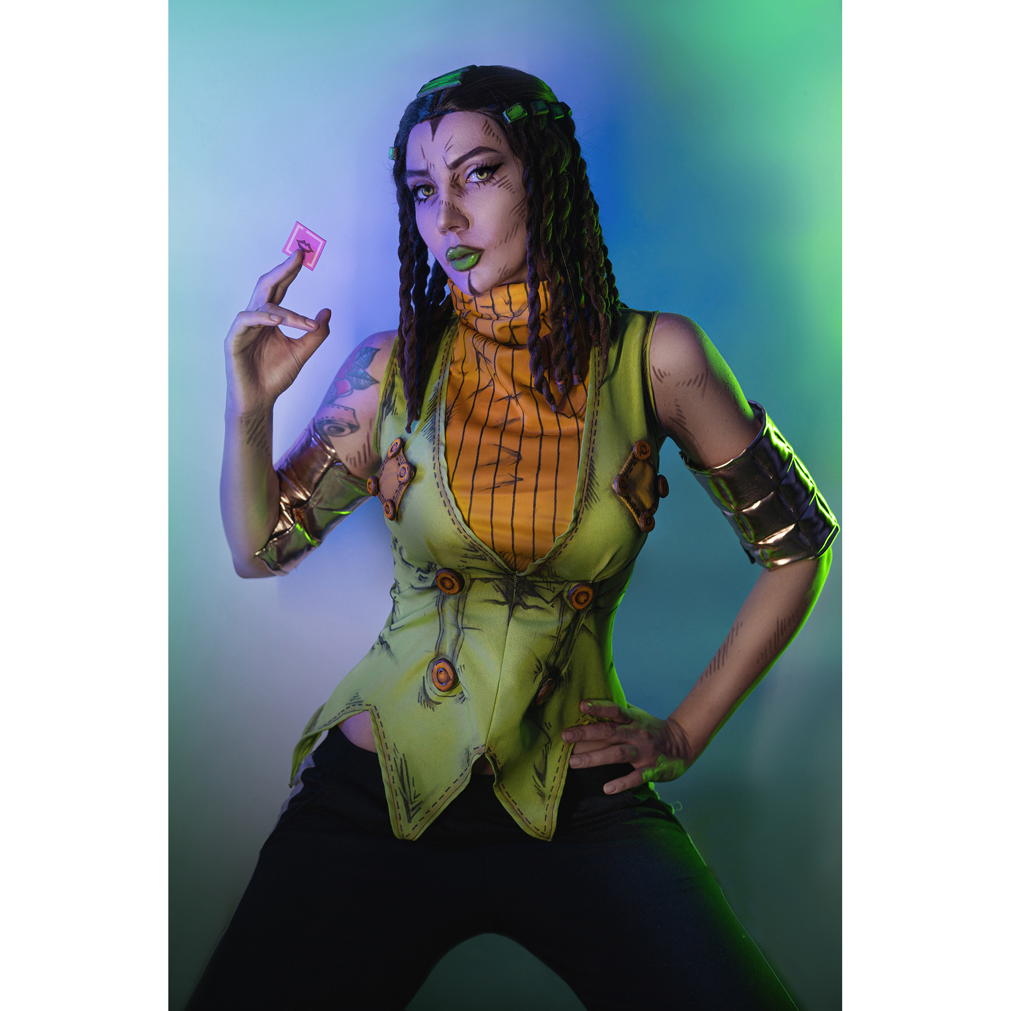 JoJo's Bizarre Adventure Ermes Costello Costume - Shirt Pants Set Ermes Costello Cosplay