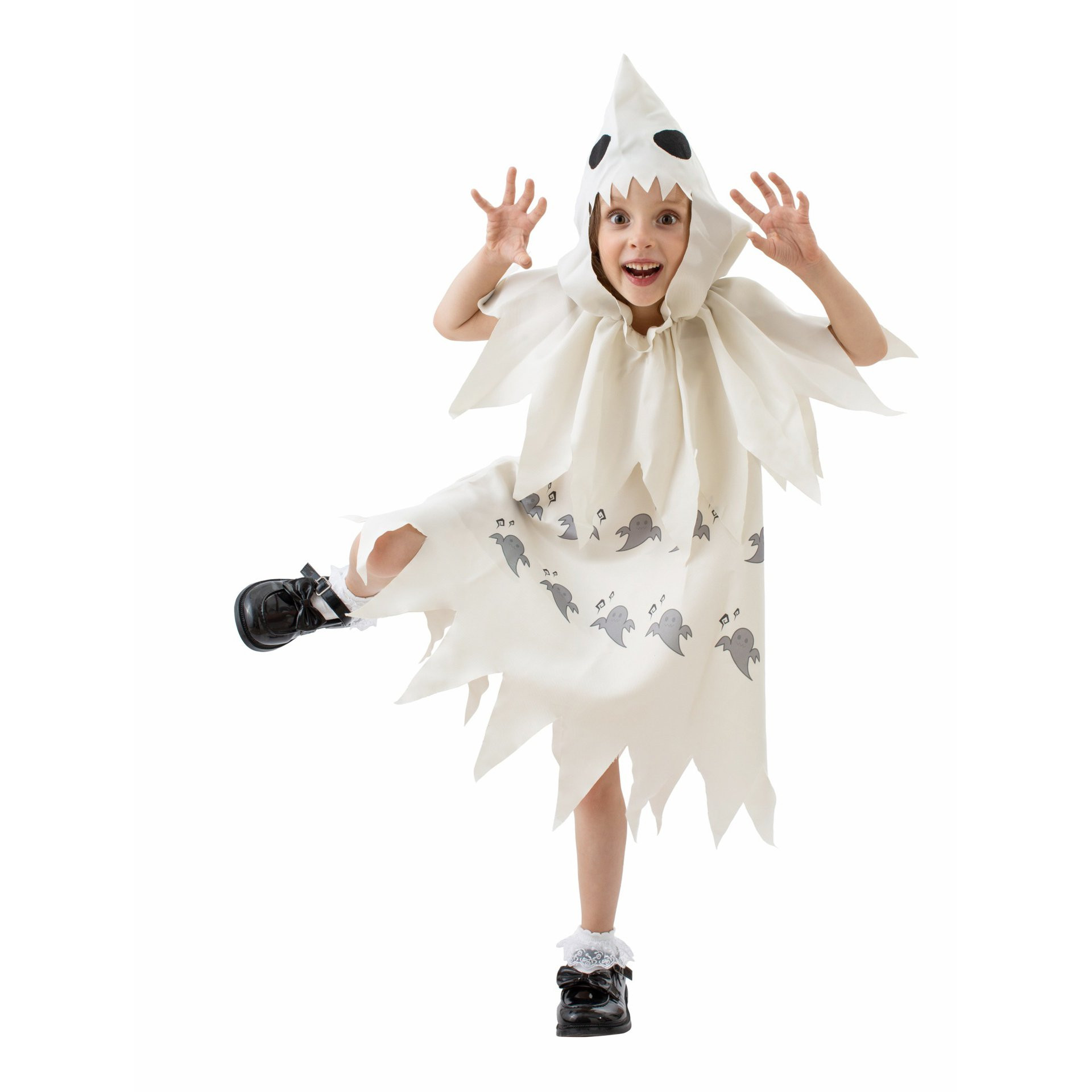 Kids Ghost Costume - White Cape Hat Set Ghost Cosplay