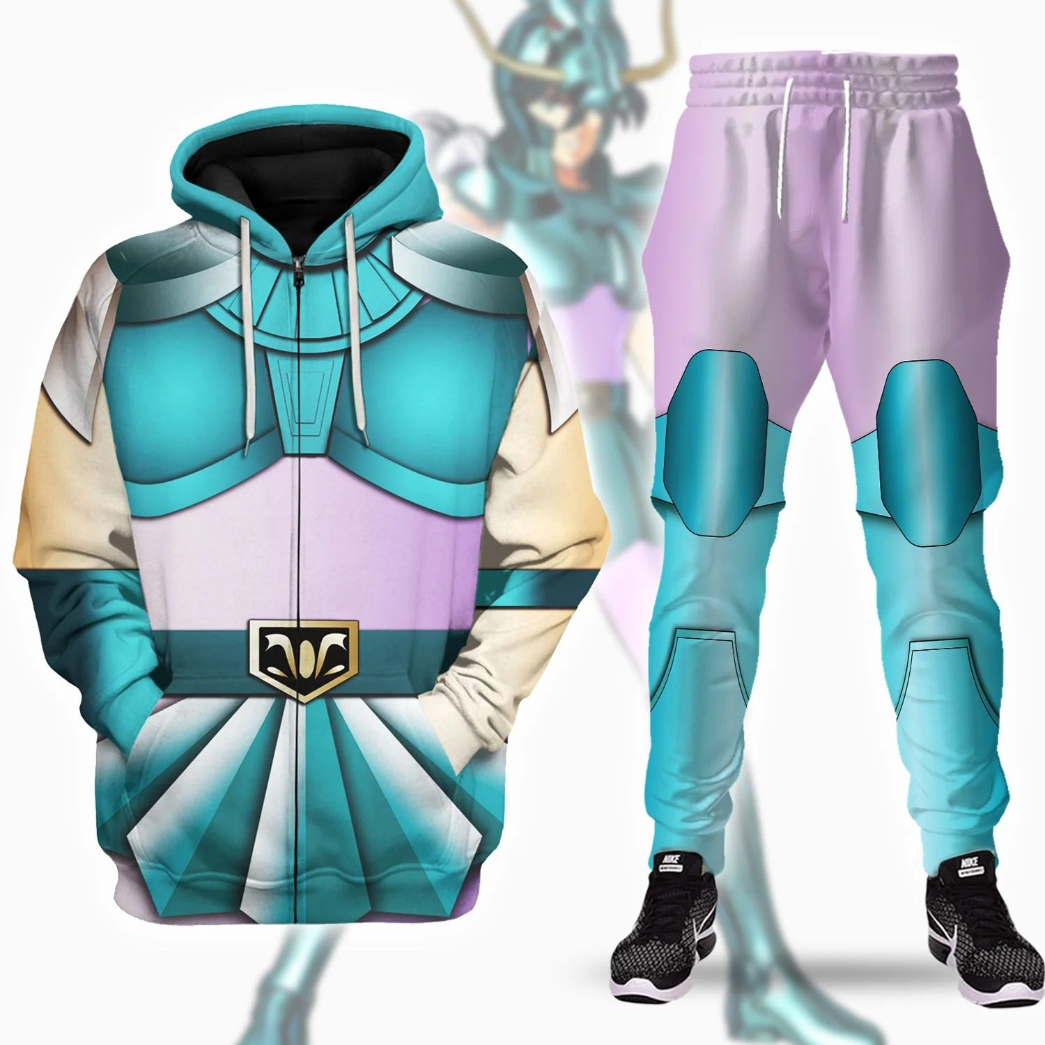 Saint Seiya Knights Of The Zodiac Dragon Shiryu Costume - Hoodie Sweatpants Dragon Shiryu Cosplay