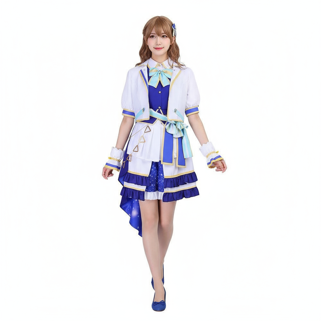 Vtuber Hoshimachi Suisei Costume - Full Set White Outfit Hoshimachi Suisei Cosplay