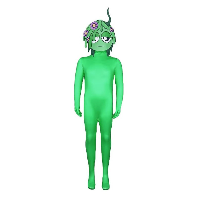 Sprunki Incredibox Vineria Costume - Bodysuit Green Sprunki Cosplay