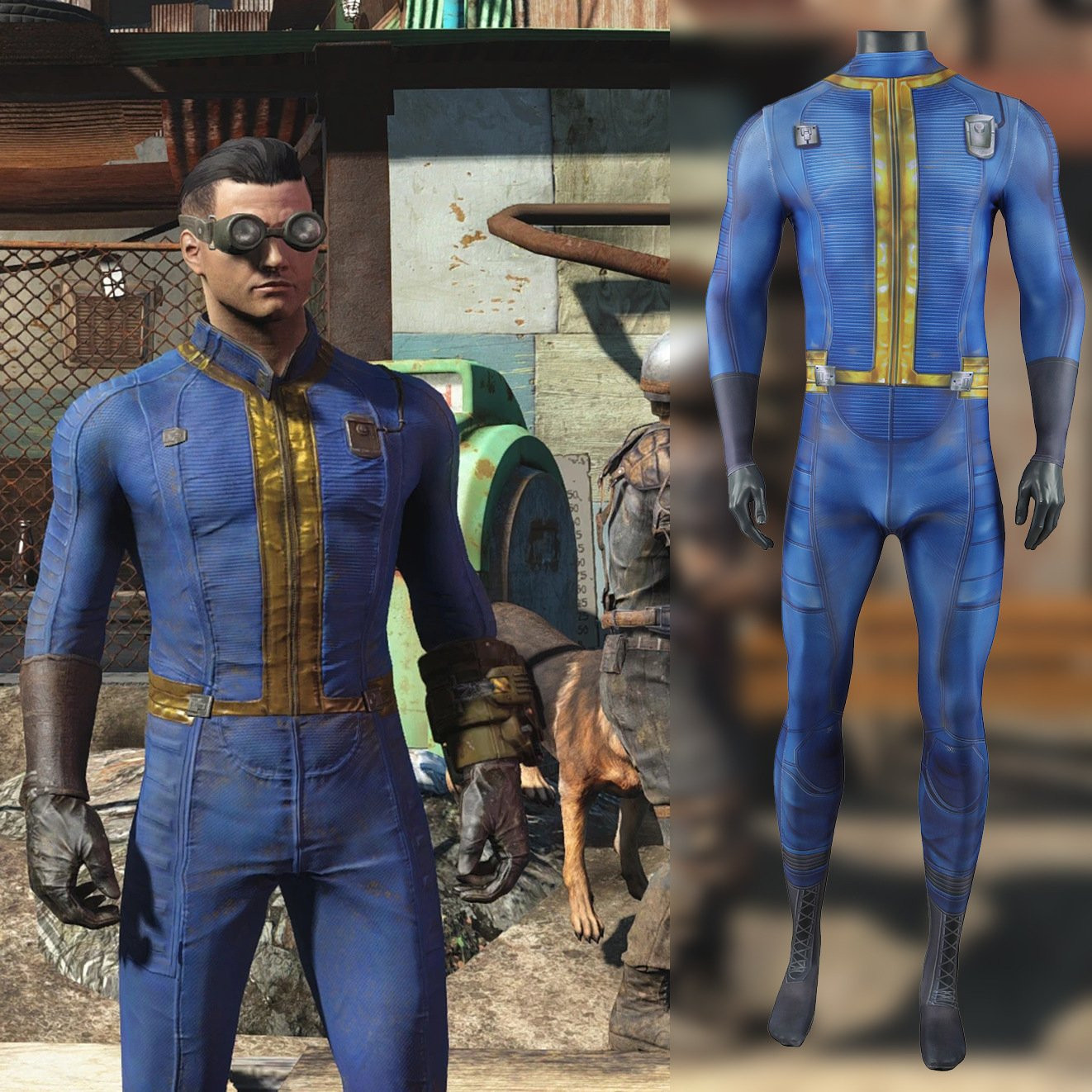 Fallout 4 Male Vault 111 Dweller Costume - Bodysuit Male Vault 111 Dweller Cosplay