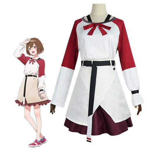Jellyfish Can't Swin In The Night Mahiru Kozuki Costume - White Red Dress Mahiru Kozuki Cosplay