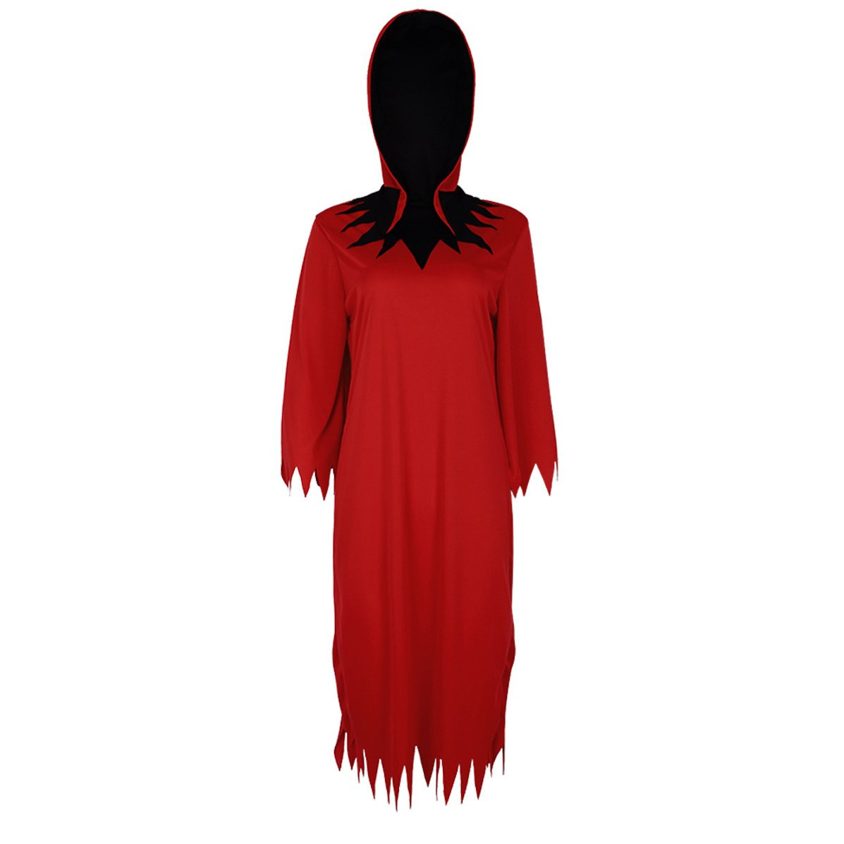 Red Demon Costume - Red Robe Hood Set Demon Cosplay