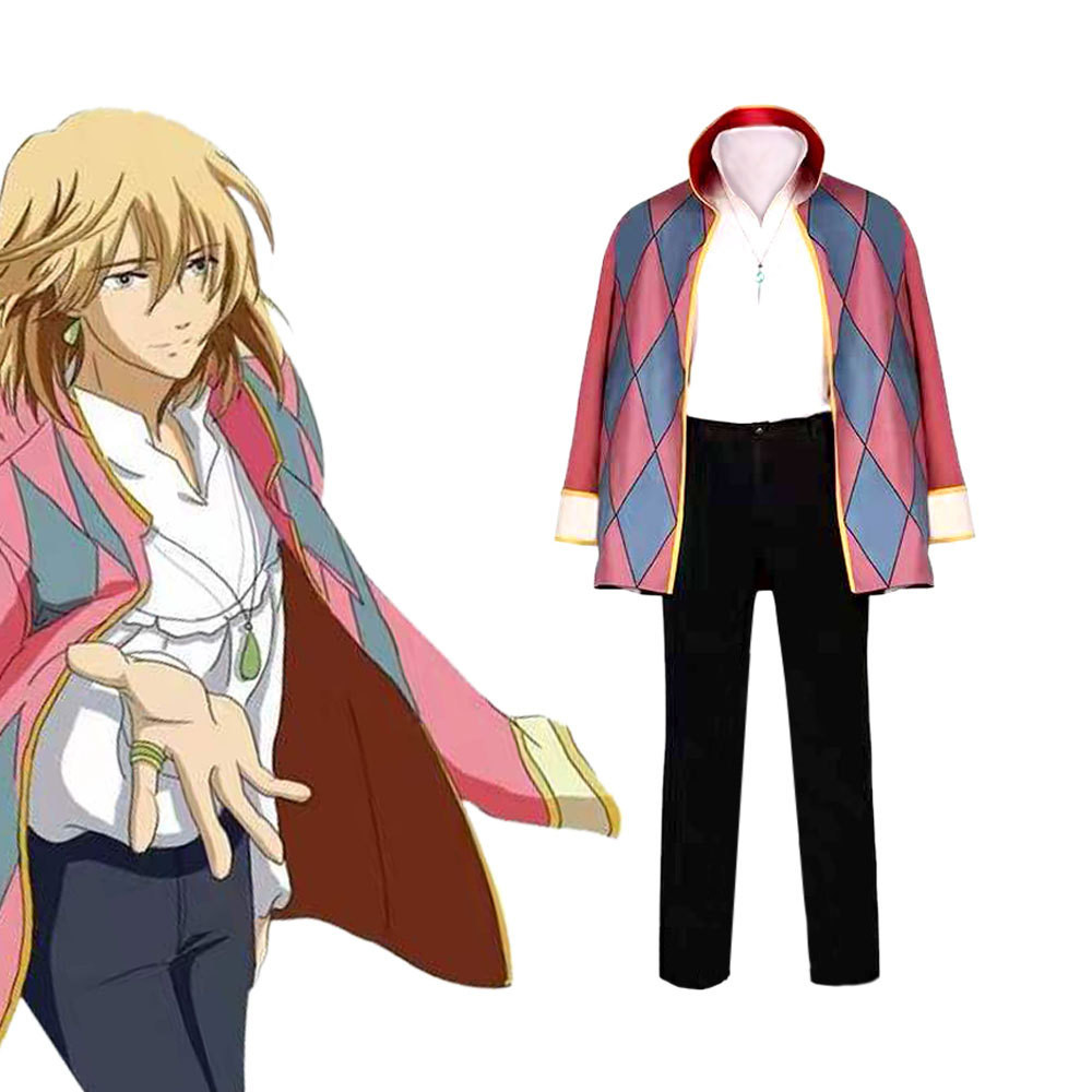 Howl's Moving Castle Howl Jenkins Costume - Shirt Jacket Pants Set Wizard Howl Cosplay