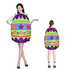 Easter Egg Costume - Purple Green Suit Easter Egg Cosplay