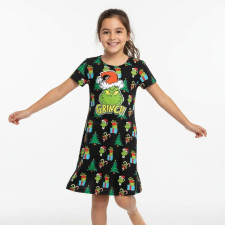 Girls The Grinch Dress Costume - Black Dress Grinch Cosplay