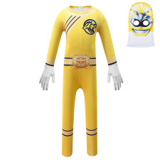 Hyakujuu Sentai Gaoranger Gao Yellow Kids Lycra Cosplay Costume
