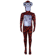 Kids Gorilla Tag Monke Costume - Full Bodysuit Mask Orange Monke Cosplay