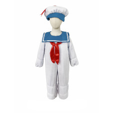 Kids Ghostbusters Marshmallow Man Costume - Bodysuit Hat Marshmallow Man Cosplay