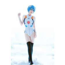 Neon Genesis Evangelion Ayanami Rei Bikini Swimsuit Costume - White Swimsuit Ayanami Rei Cosplay