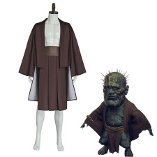 Black Myth: Wukong Elder Jinchi Costume - Brown Shirt Skirt Set Elder Jinchi Cosplay