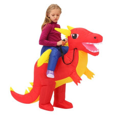 Riding Red Dragon Inflatable Costume