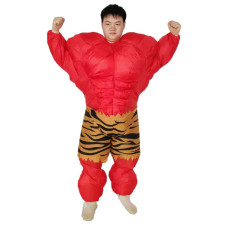 Red Muscle Man Inflatable Costume - Red Muscleman Cosplay