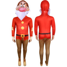 Snow White and The Seven Dwarfs Grumpy - Bodysuit Mask Grumpy Dwarf Cosplay