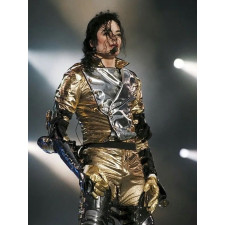 Michael Jackson Costume - Gold History Jacket with Pants World Tour Michael Jackson Cosplay