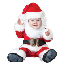Baby Santa with Beard Costume InCharacter - Onesie Jumpsuit Santa with Beard Cosplay