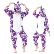 Kids Purple Printed Unicorn Costume - Onesie Jumpsuit Purple Printed Unicorn Cosplay