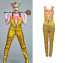 Birds Of Prey Harley Quinn Yellow Jumpsuit Cosplay Costume