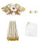 Gladiator 2 General Acacius Pedro Pascal Deluxe Costume - White Gold Shirt Skirt Set General Acacius Cosplay