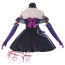 Honor of Kings Angela Costume - Black Purple Mini Dress Full Set Angela Cosplay