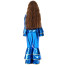Girls Blue Disco Queen Costume - Sparkling Jumpsuit Disco Cosplay
