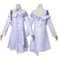 Egg Party Heather Heartless Nurse Costume - White Blue Nurse Dress Heather Cosplay