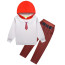 Kids Inside Out Anger Costume - White Red Hoodie Pants Mask Set Anger Cosplay