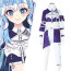 Hololive Kobo Kanaeru Costume - Purple White Shirt Pants Set Kobo Kanaeru Cosplay