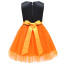 Girls K-Pop Demon Hunters Mira Costume - Black Orange Tutu Dress Mira Cosplay