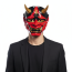 K-Pop Demon Hunters Horned Demon Red Mask Prop - Horned Red Demon Kpop Costume Cosplay Mask