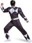 Boy's Black Power Ranger Classic Muscle Costume - Black Ranger Classic Muscle Costume