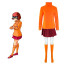 Scooby-Doo Velma Dinkley Costume - Orange Turtleneck Skirt Set Velma Dinkley Cosplay