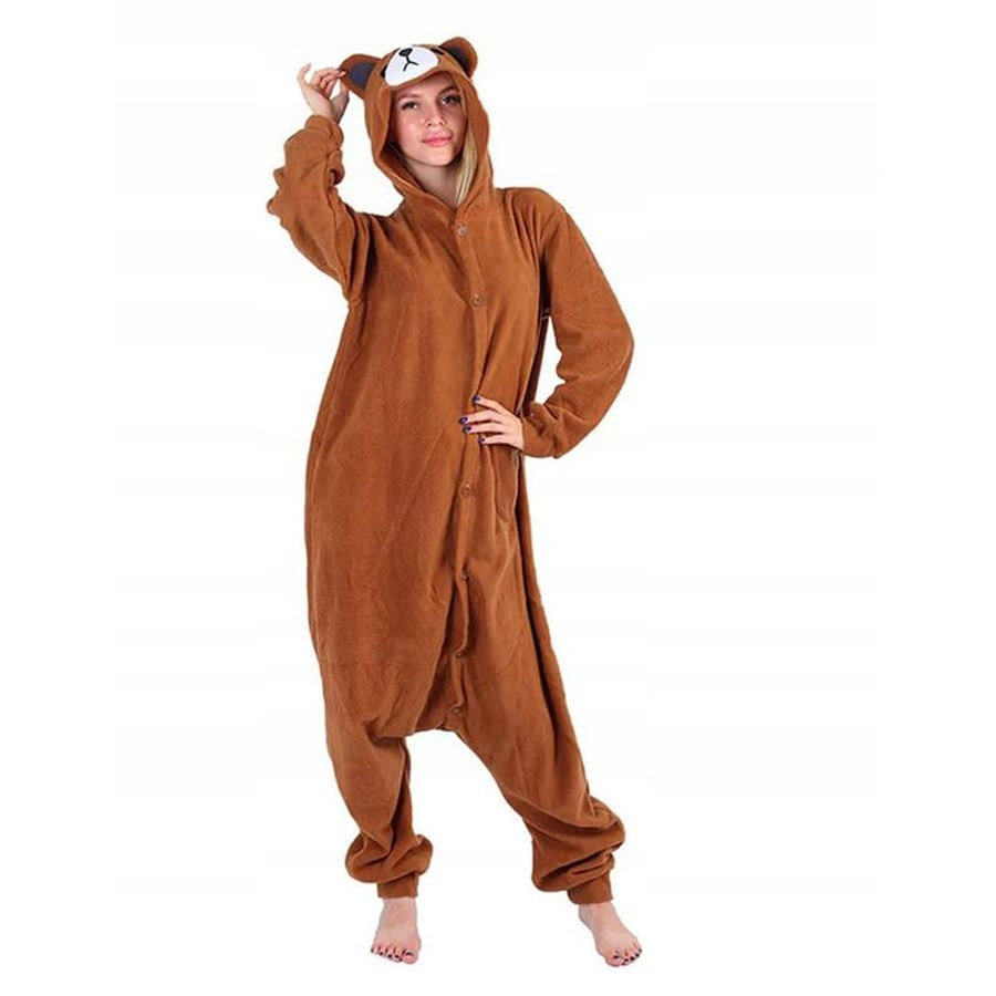 Kids Brown Bear Costume - Onesie Jumpsuit Brown Bear Cosplay