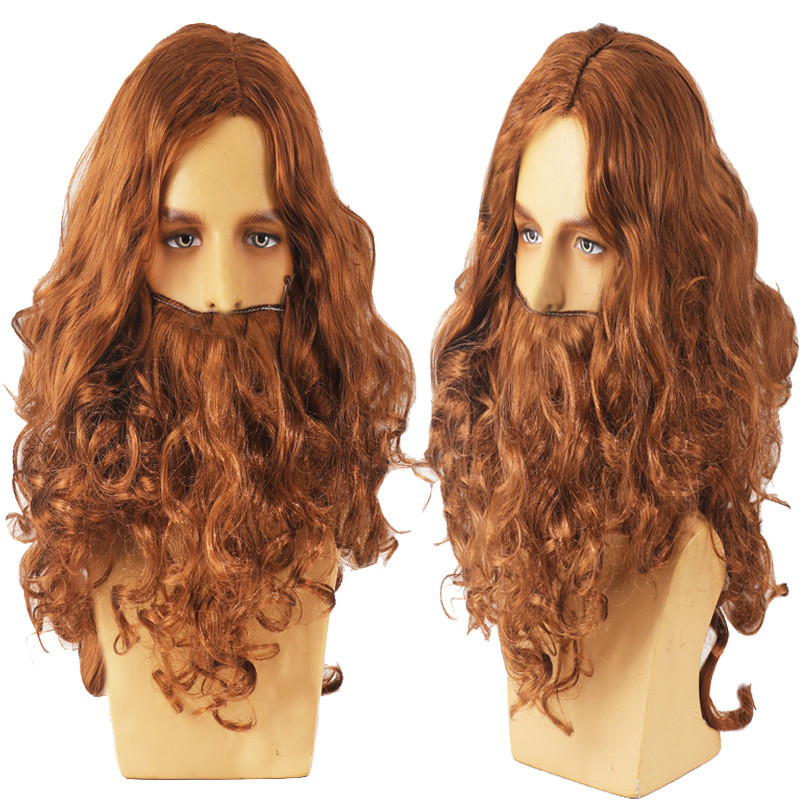 Jesus Wig And Beard - Jesus Cosplay Costume Wig And Beard