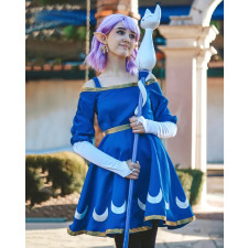 The Owl House Amity Blight Costume - Blue Yellow Dress Amity Blight Cosplay