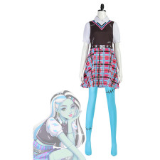 Monster High Frankie Stein Costume - Dress Belt Socks Set Frankie Stein Cosplay