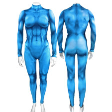 Woman Muscle Suit Costume - Blue Bodysuit Women's Muscle Suit Cosplay