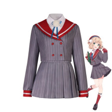 Vtuber Ui Shigure Costume - Grey Shirt Skirt Full Set Ui Shigure Cosplay