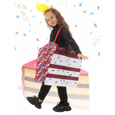 Kids Piece of Cake Costume - Bodysuit Black Onesie Set Cake Cosplay