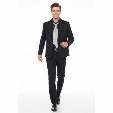 Good Omens Crowley Costume - Black Suit Crowley Cosplay