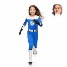 Girls The Fantastic Four: First Steps Invisible Woman Costume - Bodysuit Mask Susan Storm Cosplay