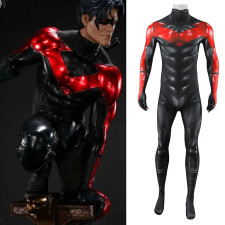 The New 52 Nightwing Costume - Black Red Bodysuit Nightwing Cosplay