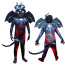 Kids Roblox Trevor Henderson's Cartoon Shin Demon Costume - Black Bodysuit Mask Cartoon Shin Demon Cosplay