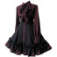 Renaissance Gothic Costume - Bow Long Sleeve Dress Gothic Cosplay