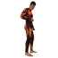 Burning Fire Pattern Halloween Costume - Flames Bodysuit Fire Cosplay